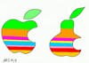 Cartoon: counterfeit products -pear (small) by yasar kemal turan tagged pear counterfeit products iphone apple
