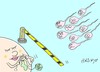 Cartoon: obstacle (small) by yasar kemal turan tagged obstacle,sperm,egg