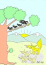 Cartoon: offspring-education (small) by yasar kemal turan tagged offspring crow fox cheese education
