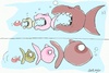 Cartoon: one one (small) by yasar kemal turan tagged one fish