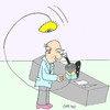 Cartoon: osservazione (small) by yasar kemal turan tagged osservazione,microscopio,occhio,prova