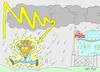Cartoon: U.S. crisis (small) by yasar kemal turan tagged crisis economy usa obama us rain lightning