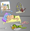 Cartoon: uyku (small) by yasar kemal turan tagged uyku
