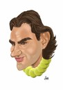 Cartoon: Roger Federer (small) by aungminmin tagged cartoons caricatures