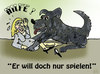 Cartoon: Hilfe (small) by Lutz-i tagged hund,spiel