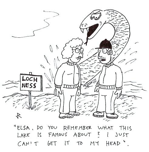 Cartoon: Famous lake (medium) by Jani The Rock tagged loch,ness,lake,monster