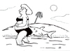 Cartoon: Optimism (small) by Jani The Rock tagged shark woman fat ass optimism perse