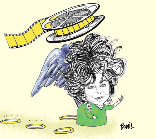 Cartoon: Elizabeth Taylor (medium) by BONIL tagged liz,taylor