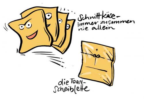 Cartoon: Scheibletten (medium) by Jollustration tagged käse,gouda,lebensmittel,essen,food,for,fun