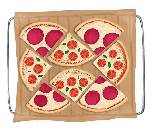 Cartoon: Pizza (medium) by alesza tagged pizza,food,digital,illustration,painting,procreate,ipad,ipadart