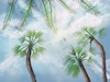 Cartoon: Holidays - Digital Painting (small) by alesza tagged digital painting palm trees summer sun airplane vacation sky clouds travel traveling illustration drawing