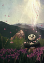 Cartoon: Recreation - Kung Fu Panda (small) by alesza tagged recreation kung fu panda take break fan art movie digital painting drawing