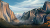 Cartoon: Yosemite (small) by alesza tagged yosemite,national,park,autumn,nature,painting,drawing,photoshop,environment