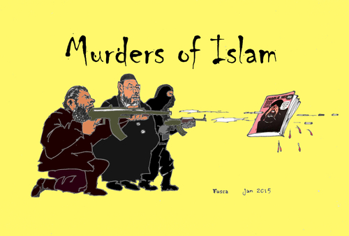 Cartoon: Murders of Islam (medium) by Fusca tagged islam,expression,freedom,terror,extremists,jihad