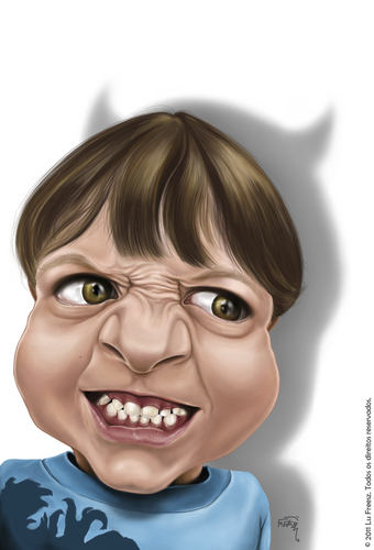 Cartoon: LEO (medium) by lufreesz tagged leonardo,cousin,freesz,kid,caricature,caricatura,illustration