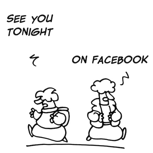 Cartoon: facebook (medium) by fragocomics tagged facebook,facebook