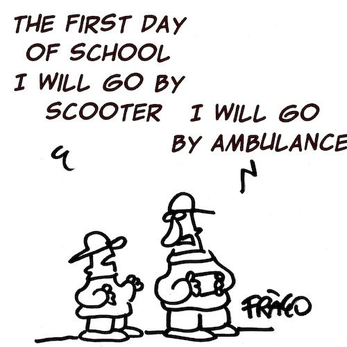 Cartoon: First day of School (medium) by fragocomics tagged school,educational,education,school,educational,education