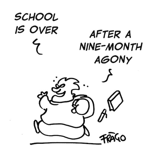 Cartoon: School Over (medium) by fragocomics tagged school,cartoon,school,cartoon