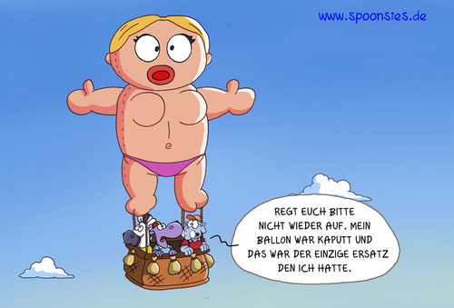 Cartoon: ballonfahrt (medium) by ChristianP tagged ballonfahrt