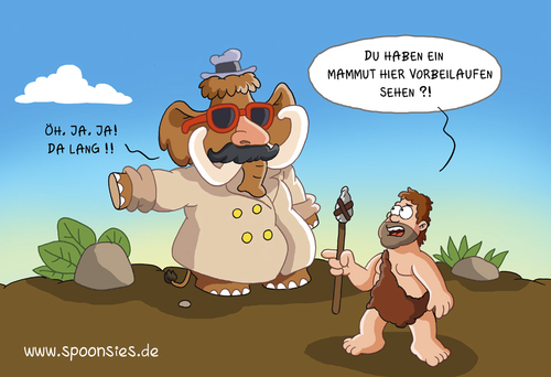 Cartoon: mammutverkleidung (medium) by ChristianP tagged mammutverkleidung