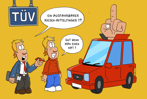 Cartoon: TÜV (medium) by ChristianP tagged tüv