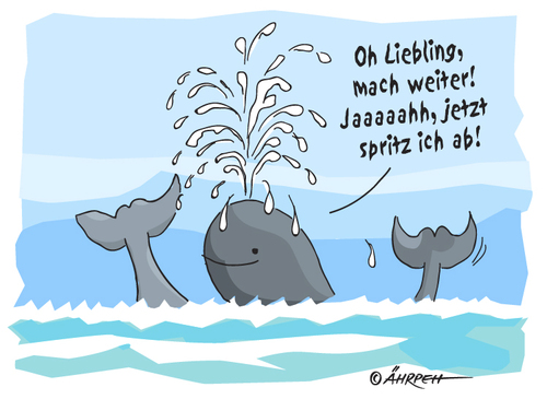 Cartoon: Cumshot (medium) by rpeter tagged wal,whale,meer,ocean,wellen,wave
