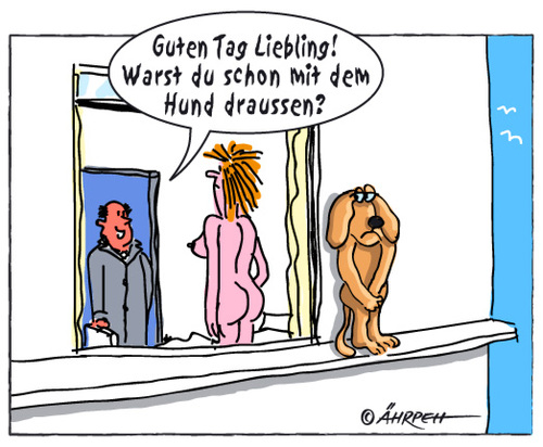Cartoon: Der beste Freund (medium) by rpeter tagged hund,mann,frau,nackt,hausfreund,liebhaber
