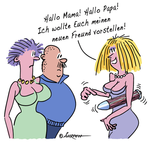 Cartoon: Der neue Freund (medium) by rpeter tagged mann,frau,vibrator,freund,liebe