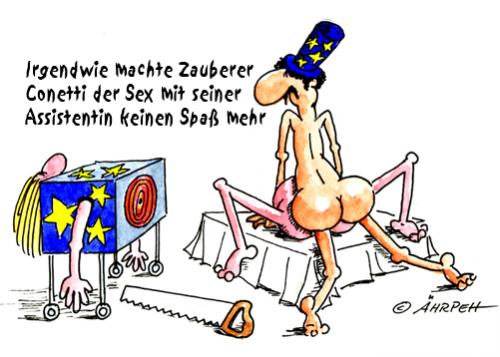 Cartoon: Kein Spass beim Sex (medium) by rpeter tagged spass,bett,zauberer,mann,frau,nackt
