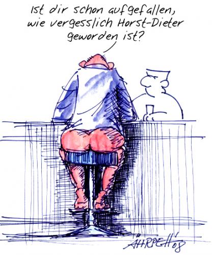 Cartoon: Vergesslich (medium) by rpeter tagged bar