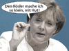 Cartoon: Klein mit Hut (small) by rpeter tagged merkel,rösler,bundespräsident,rache,kanzlerin