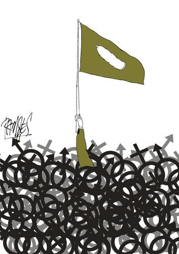 Cartoon: Our flag! (medium) by Ramses tagged protection,condoms,happiness,joy