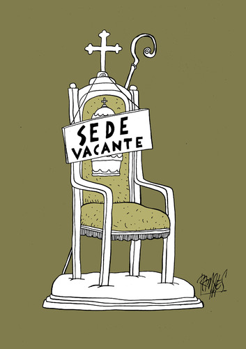Cartoon: Sede vacante (medium) by Ramses tagged pope,vatican,catholicism,rome