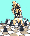 Cartoon: Untitled (small) by Monica Zanet tagged statue chess free zanet