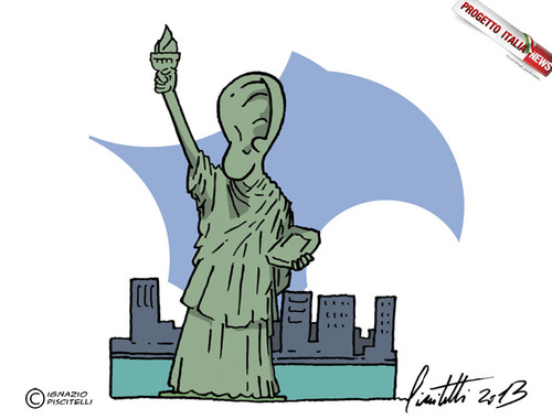 Cartoon: Il monumento (medium) by ignant tagged america,cartoon,spy