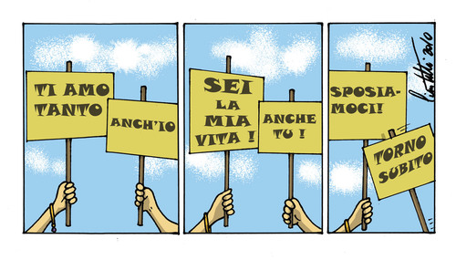 Cartoon: Messaggi (medium) by ignant tagged comic,cartoon,humor