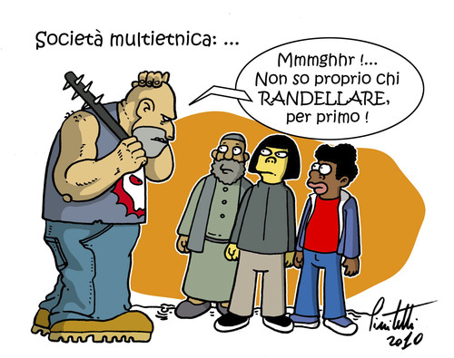 Cartoon: societa multietnica (medium) by ignant tagged racism,razzismo,etnie,humor,cartoon
