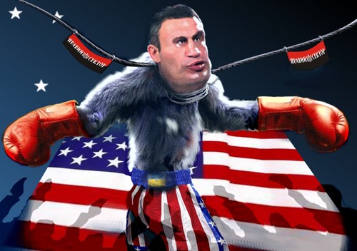 Cartoon: Boxer in Politik (medium) by medwed1 tagged klitschko,boxer,ukraine