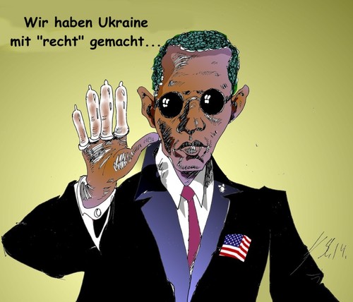 Cartoon: keine (medium) by medwed1 tagged obama,usa,amerika,ukraine,krieg,blut