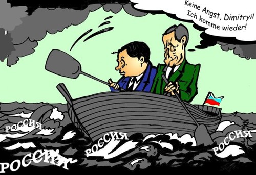 Cartoon: Putin kommt wieder... (medium) by medwed1 tagged cartoon,schljachow