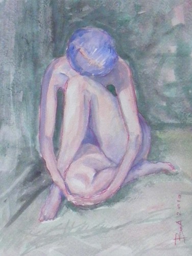 Cartoon: Nude 7 (medium) by boa tagged painting,color,oil,boa,romania,painter,landscape