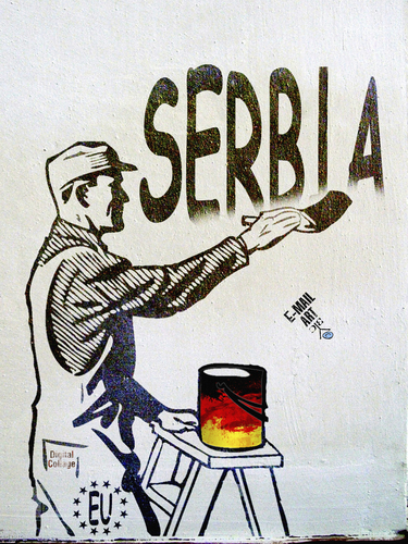 Cartoon: Little whitewash (medium) by Zoran Spasojevic tagged little,whitewash,eu,serbia,kragujevac,emailart,paske,spasojevic,zoran,graffit,graphics,digital