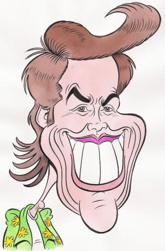Cartoon: Ace ventura caricature (medium) by fieldtoonz tagged ace