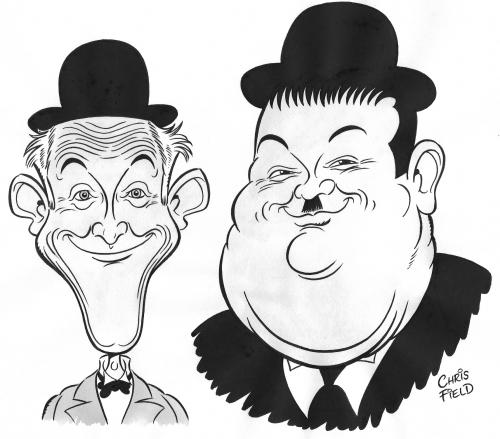 Cartoon: Laurel and Hardy caricature (medium) by fieldtoonz tagged laurel,and,hardy