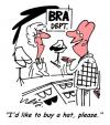 Cartoon: Bra hat (small) by neilo tagged bra,hat,breasts