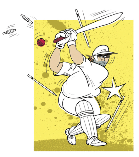 Cartoon: Cricketer (medium) by drawgood tagged cricket,sport