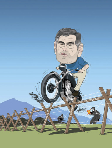 Cartoon: The Great Escape (medium) by drawgood tagged politics,caricature,portrait,people,politician,gordon,brown