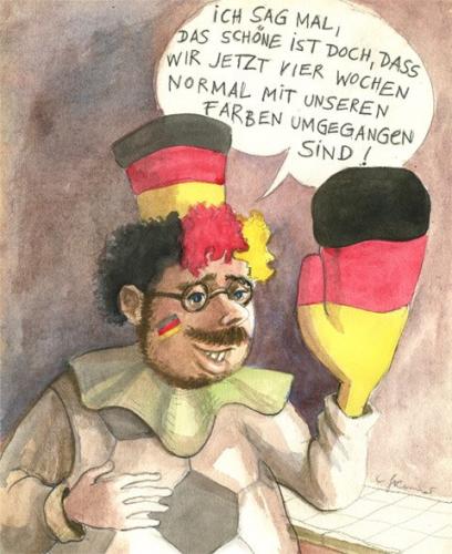 Cartoon: Nationalfarben (medium) by Christoph Gremmer tagged pardon,fussball,wm
