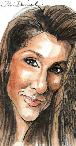 Cartoon: Celine Dion caricature (medium) by Colin A Daniel tagged celine,dion,caricature,colin,daniel