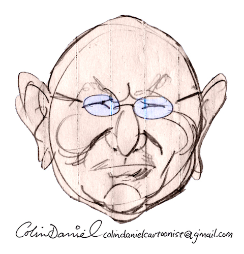 Cartoon: Daniel Benzali caricature (medium) by Colin A Daniel tagged daniel,benzali,caricature,by,colin